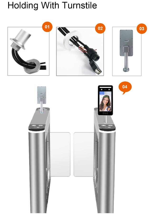 8 Inch Facial Recognition Access Control System With Wifi Wireless RFID ...