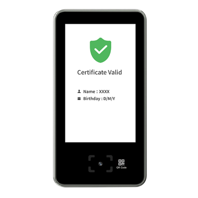 5 Inch LCD QR Card Scanner EU Digital Green Certificate Vaccine Pass