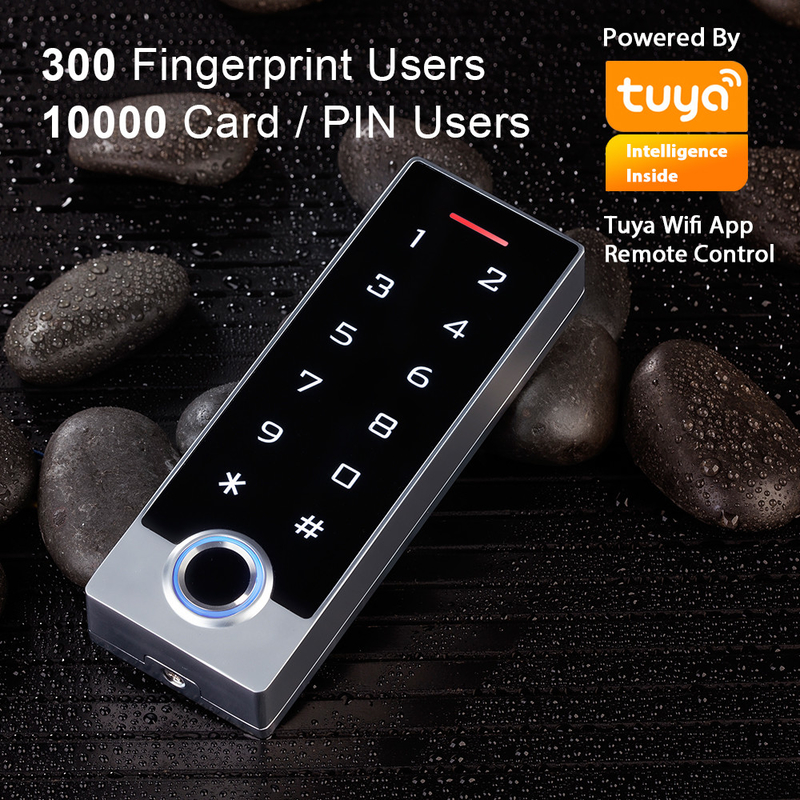 RFID Card Biometric Fingerprint Door Access Control System Touch Keypad Mobile APP Access