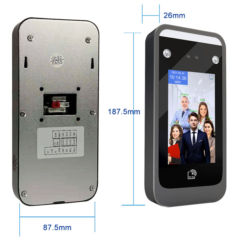 Linux WIFI AI Facial Recognition Access Control System Biometric QR Code RFID Card