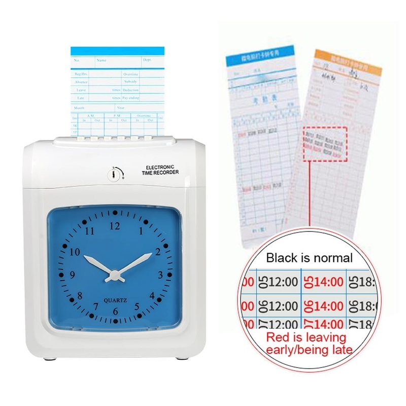 LCD Display Digital Time Recorder Office Time Recorder Punch Card Machine