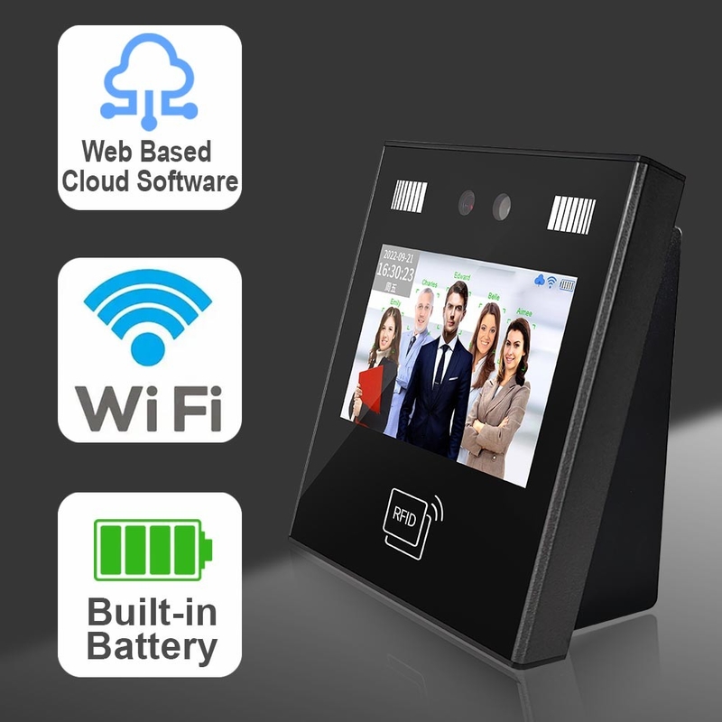 WiFi Cloud Web Access Control Face Time Attendance With Backup Battery