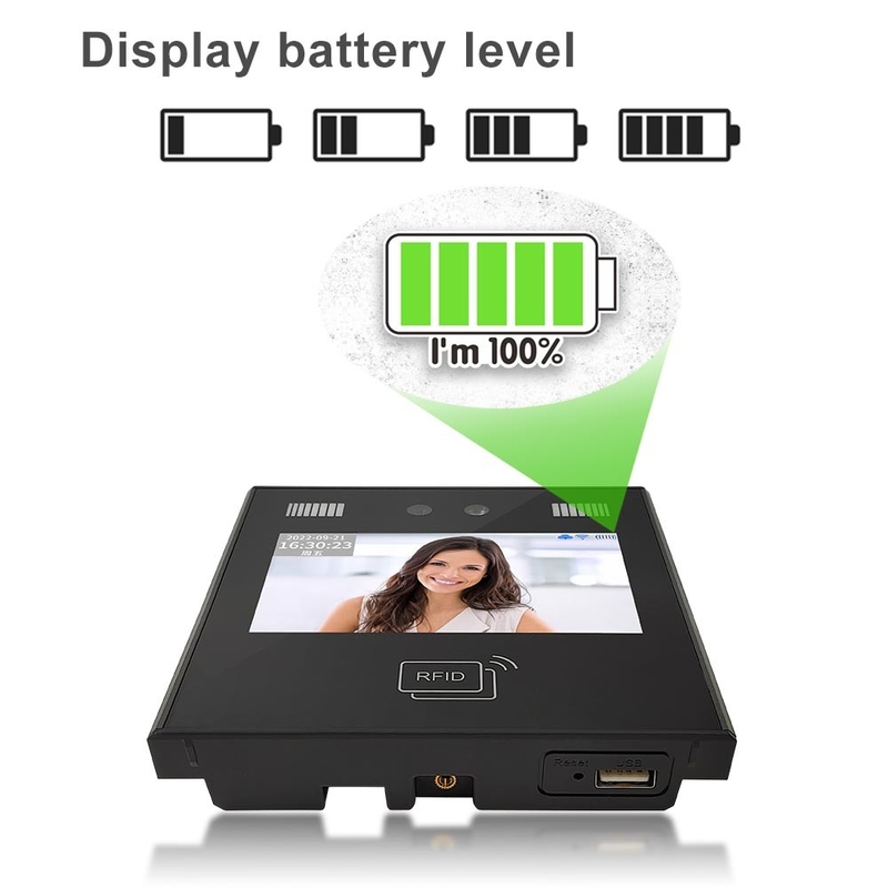 WiFi Facial Recognition Time Attendance Access Control With Built In Battery