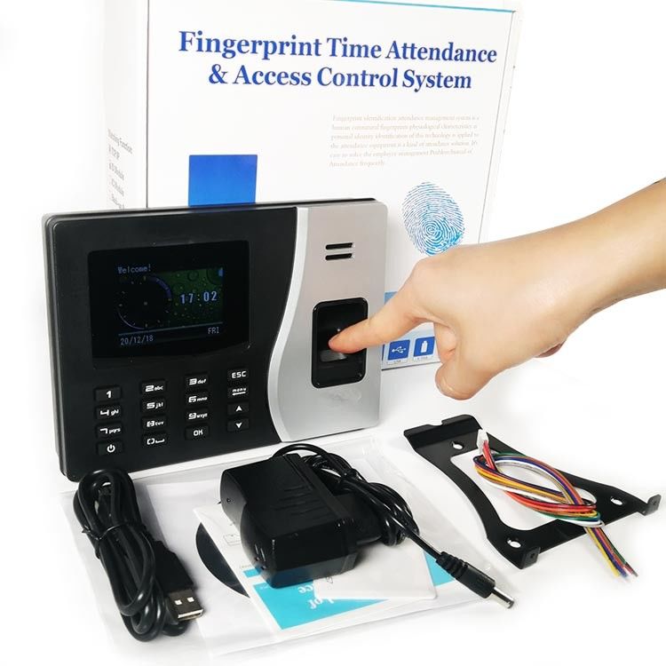 Backup Battery 2.4 Inch TFT Fingerprint Time Attendance System