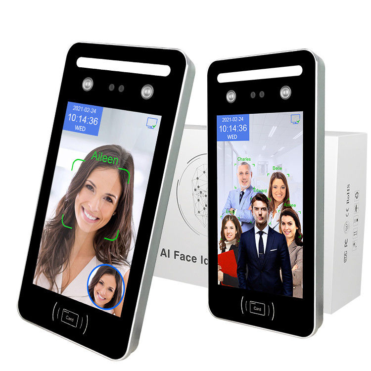 AI Visible Light WDR Dynamic Face Recognition Access System 8 Inch Touch Screen