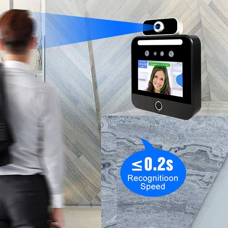 Touch Screen OEM attendance machine face detection Temperature Scanner