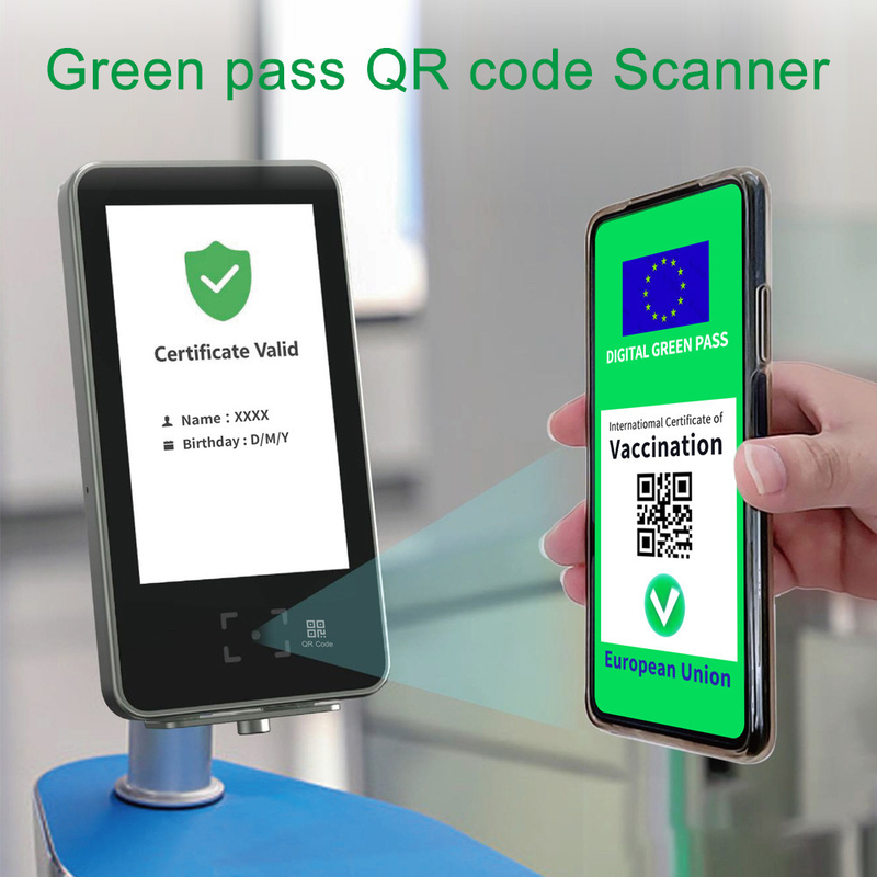 5 Inch LCD QR Card Scanner EU Digital Green Certificate Vaccine Pass