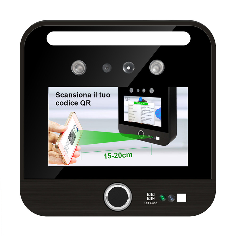 Face Recognition Verifica C19 EURO Vaccine Scan Green Pass Reader Access Control System