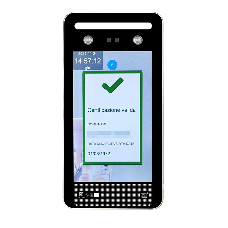 Health Digital EU Green Pass Scanner 8 Inch Face Recognition Access Control