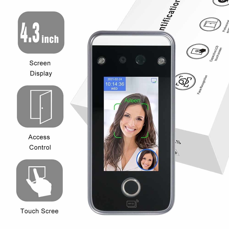 4.3&quot; IPS Fingerprint Attendance System 272x480 Touch Screen Face Recognition Machines