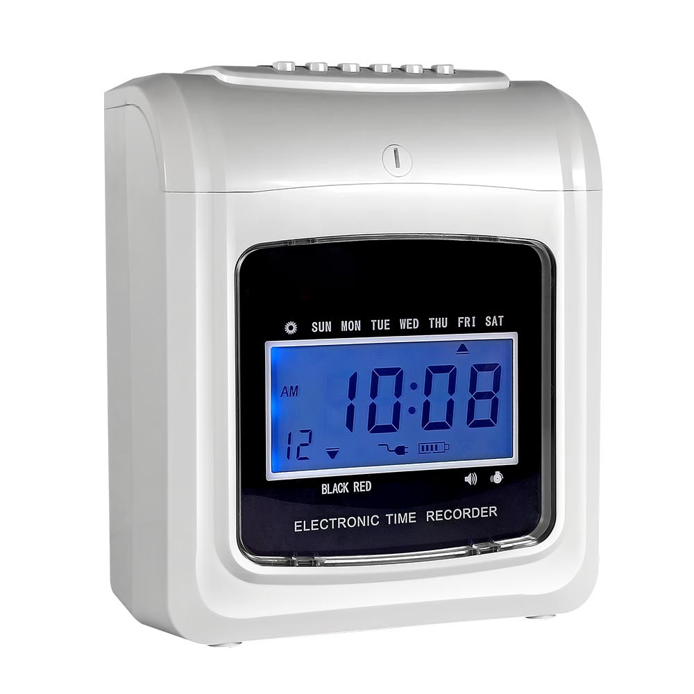LCD Display Digital Time Recorder Office Time Recorder Punch Card Machine