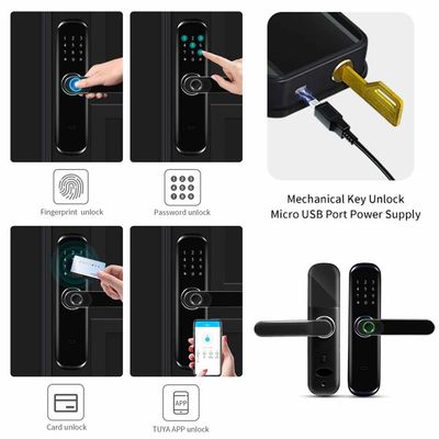 Home Smart Intelligent Lock Tuya Wifi App Security digital fingerprint door lock