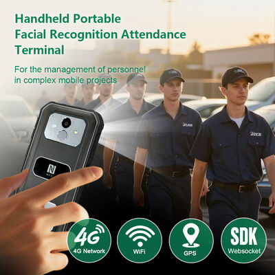 4G Portable Outdoor Android Facial Recognition Machine for Employee Time Attendance