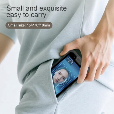 Portable Handheld Face Recognition Device with GPS NFC QR Code Scanner and IP68 Rugged Design for Mobile Attendance