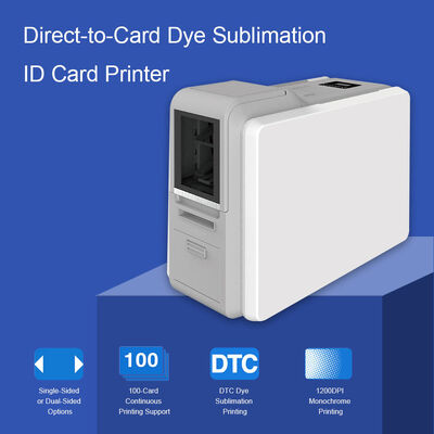 Dual-Sided Printing Card Printer with Thermal Dye-Sublimation and 300DPI Resolution for PVC ID Card Printing