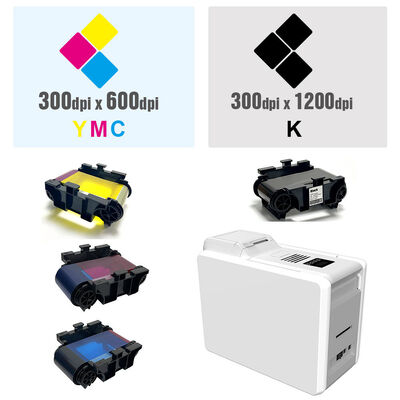 Dual-Sided Printing Card Printer with Thermal Dye-Sublimation and 300DPI Resolution for PVC ID Card Printing