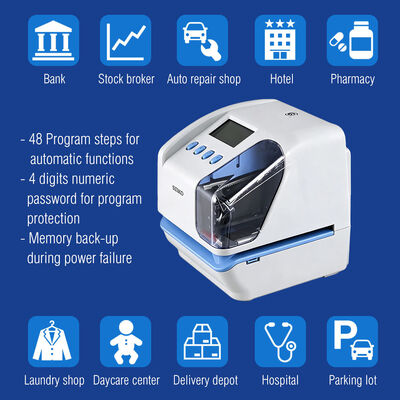 SEIKO TP-50 Time Stamp Machine Document Time Recorder with USB Communication Memory Back-up During Power Failure and Shifted Time Printing