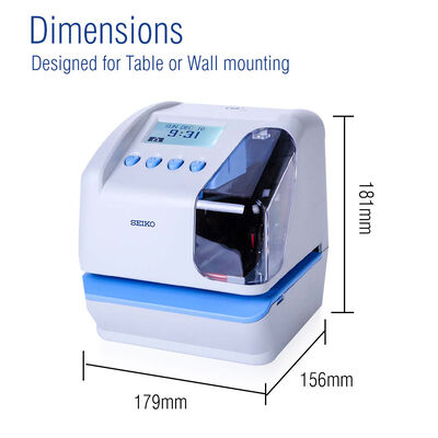 SEIKO TP-50 Time Stamp Machine Document Time Recorder with USB Communication Memory Back-up During Power Failure and Shifted Time Printing