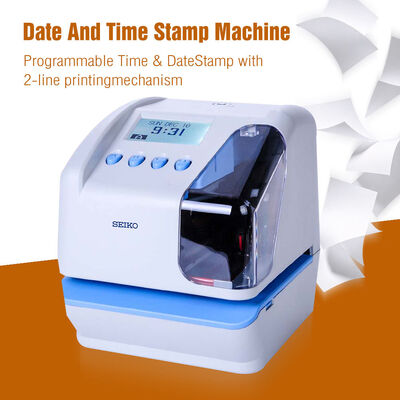 USB Flash Disk Time Stamp Attendance Machine Multi-language Punch Card Clock with 2 Line Printing