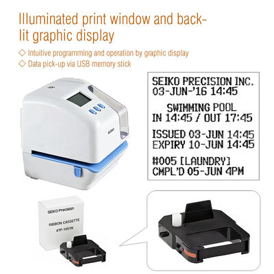 USB Flash Disk Time Stamp Attendance Machine Multi-language Punch Card Clock with 2 Line Printing