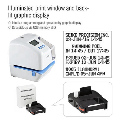 Numbering Ticket Date Time Stamp Machine Job Costing Punch Clock Attendance Recorder 9 Pin Dot Matrix USB Data Export