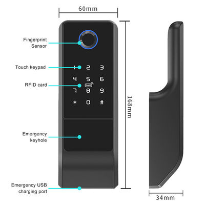 Home Security Fingerprint Tuya Smart Lock APP Door Lock Remote Control