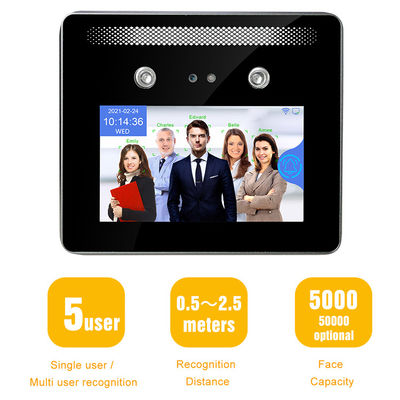 0.2s Multi People Face Recognition Time Attendance Device Clock Access